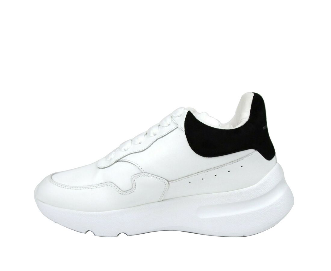 Alexander McQueen Damen-Sneaker aus weißem Leder und Wildleder