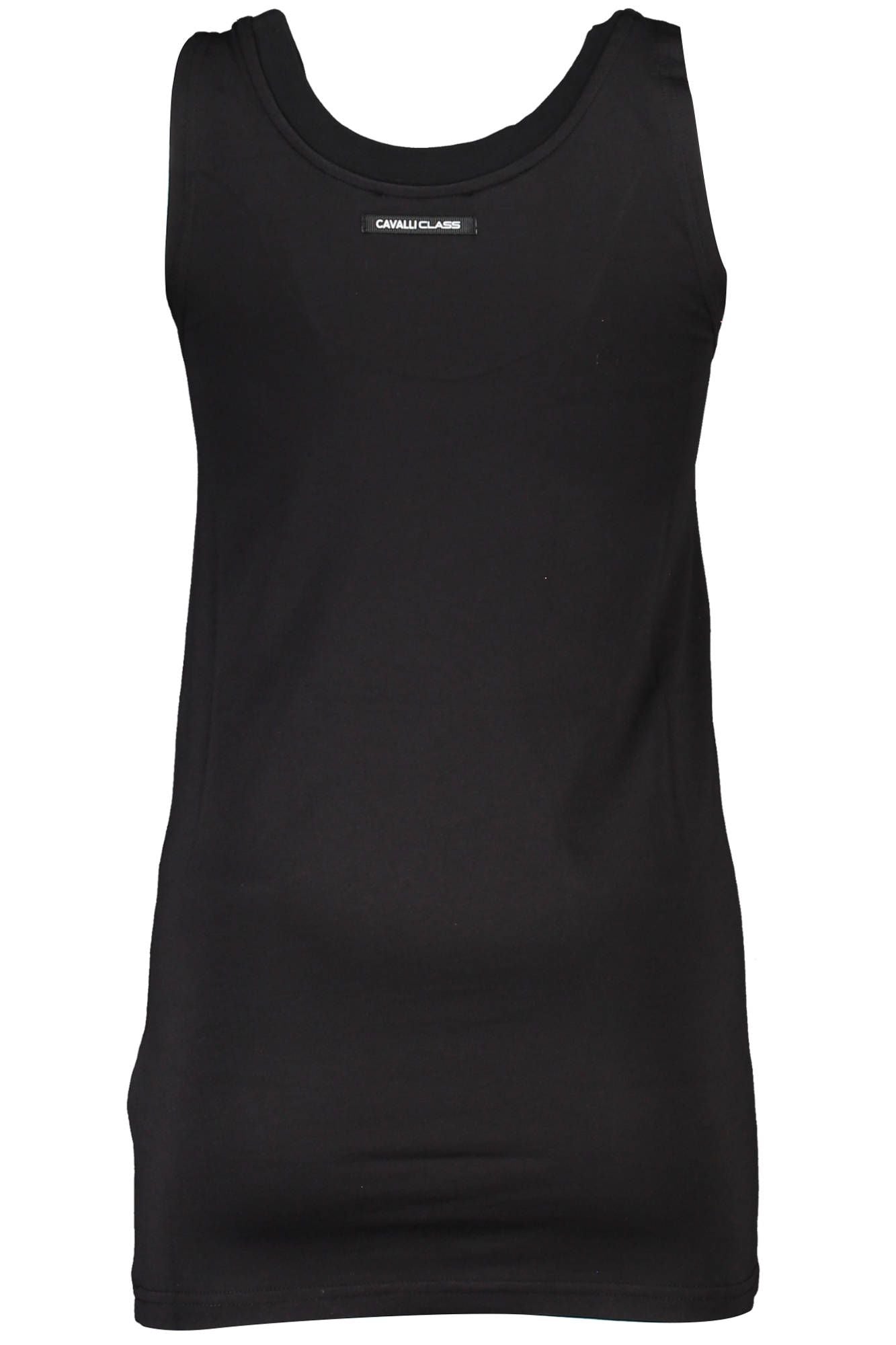 Elegant Black Printed Tank with Logo Detail