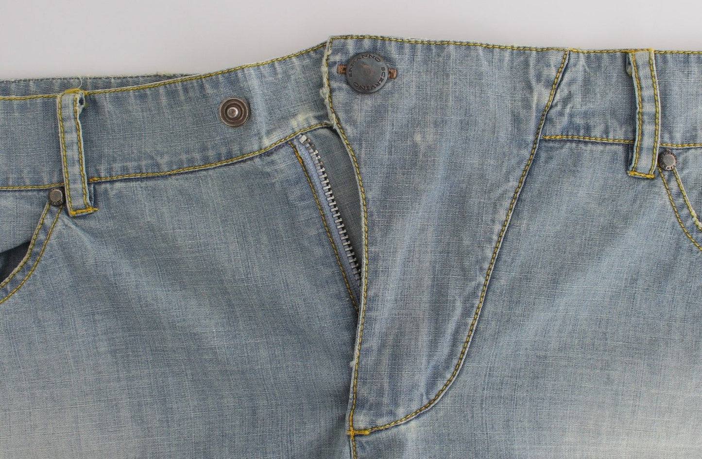 Short habillé décontracté en denim bleu de ville