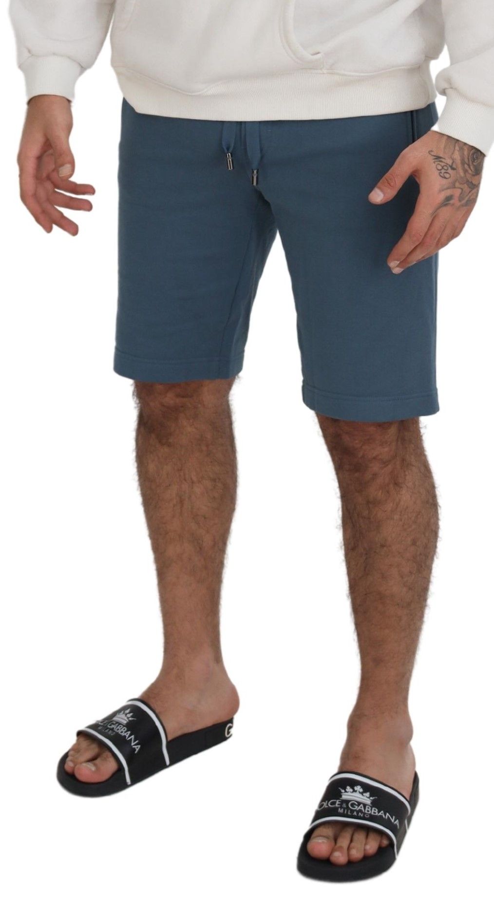 Blaue Baumwoll-Bermuda-Freizeit-Herrenshorts