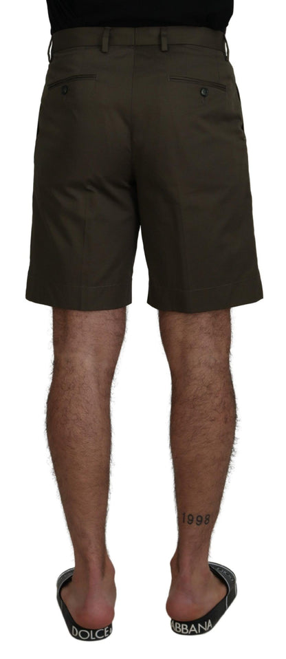 Grüne lässige Chino-Shorts aus Baumwolle