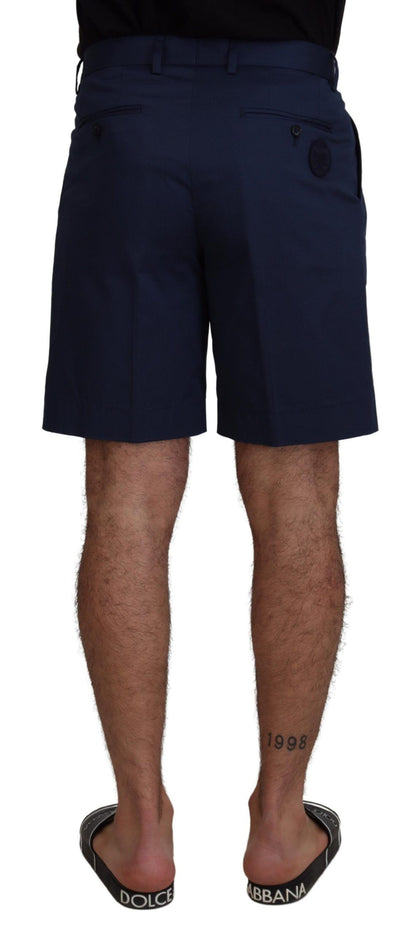 Blaue Chino-Shorts aus Baumwoll-Stretch