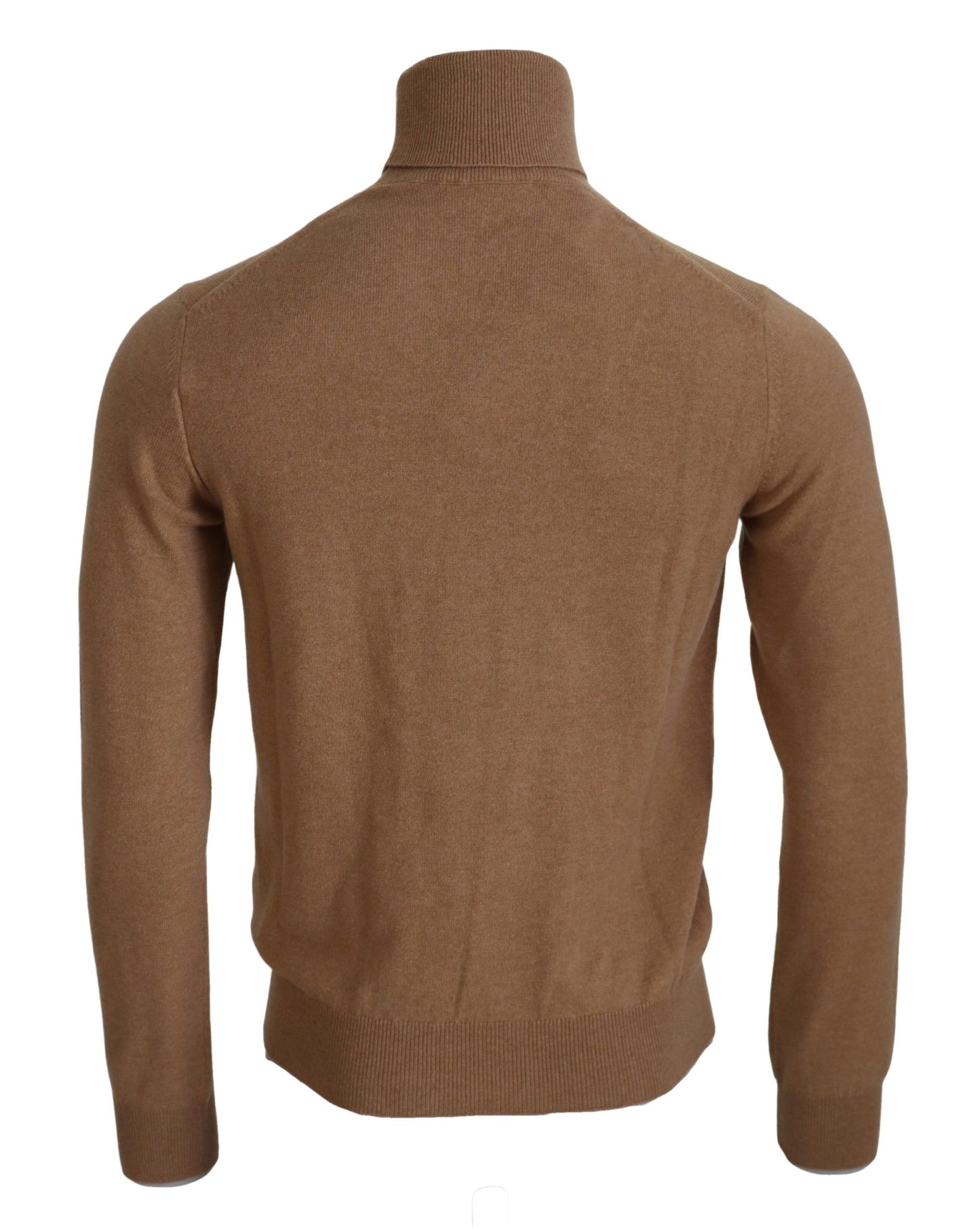 Maglione pullover dolcevita in cashmere beige