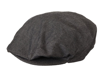 Cappello da uomo grigio Newsboy Capello in misto cotone