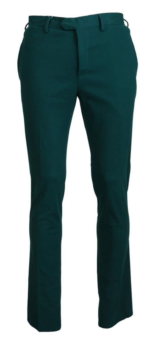 Pantaloni formali da uomo dal taglio dritto verde