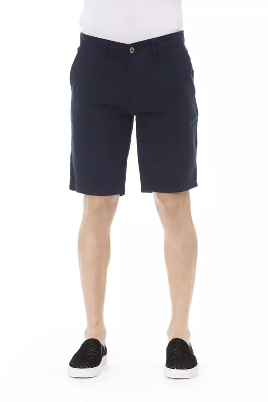 Elegante Bermudashorts in Uni-Blau