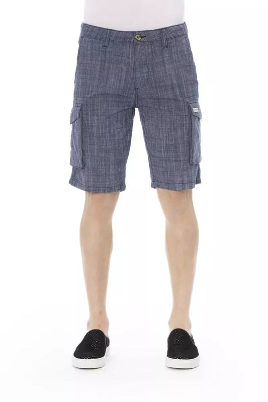 Schicke blaue Cargo-Shorts aus Baumwolle