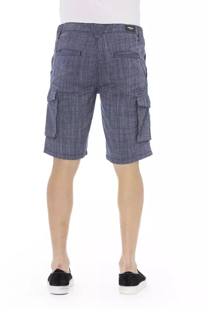 Baldinini Trend Blue Cotton Men Cargo Short