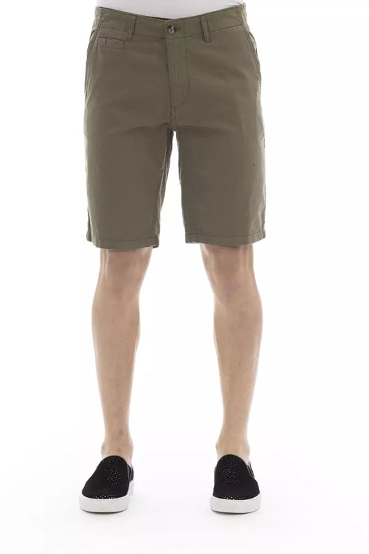 Schicke Army-Bermudashorts mit Knopfverschluss