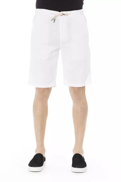 Elegante weiße Bermudashorts aus Baumwolle