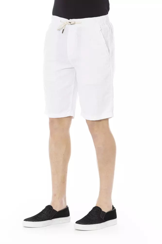 Elegante weiße Bermudashorts aus Baumwolle