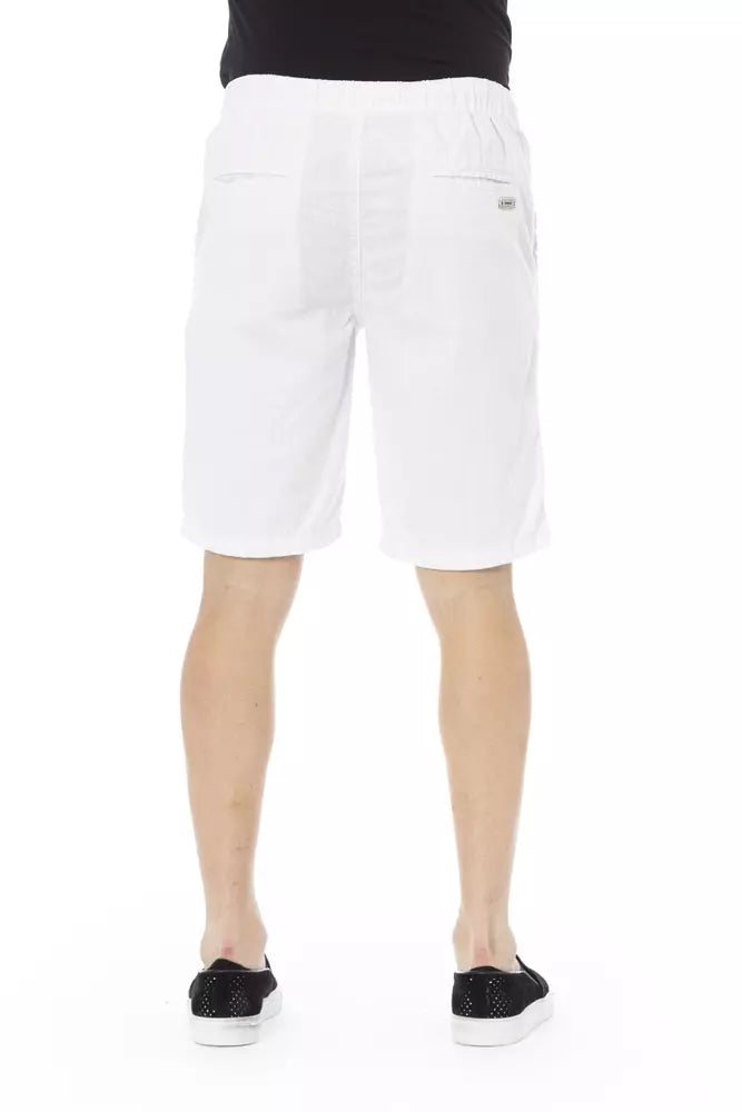 Elegante weiße Bermudashorts aus Baumwolle