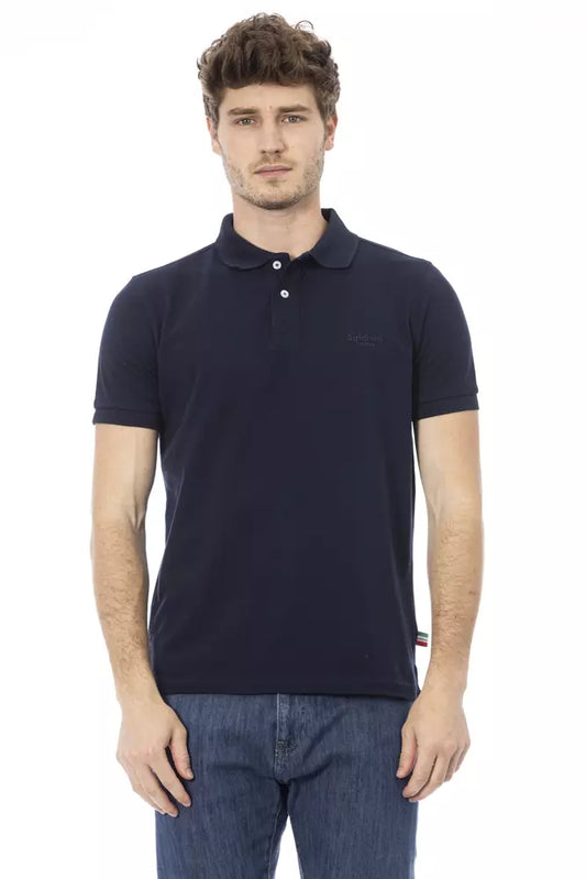 Polo in cotone blu