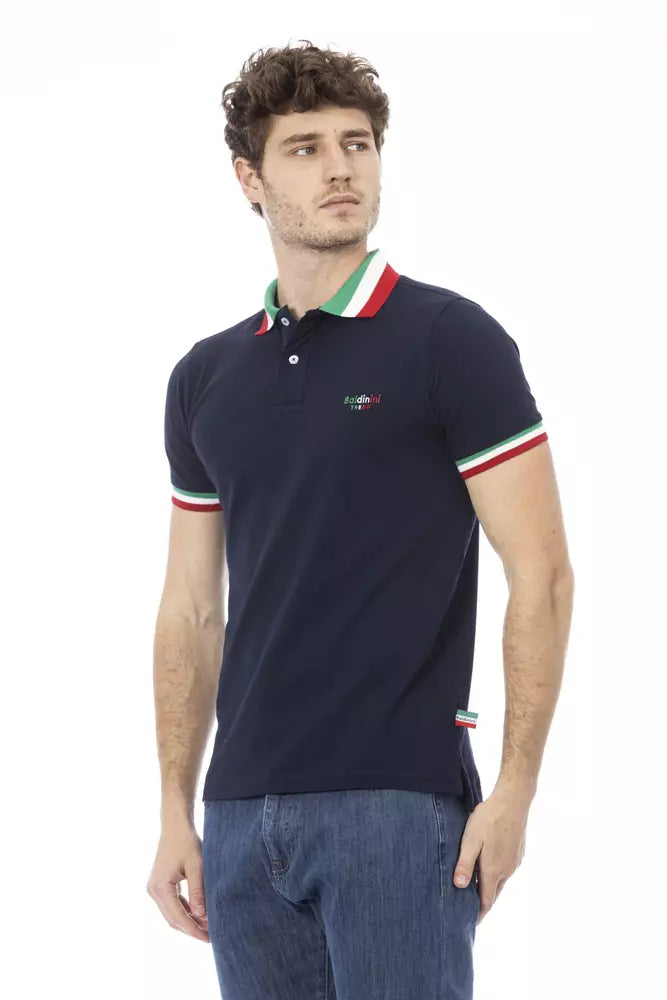 Polo in cotone blu