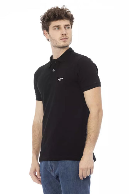 Baldinini Trend Black Cotton Men Polo Shirt