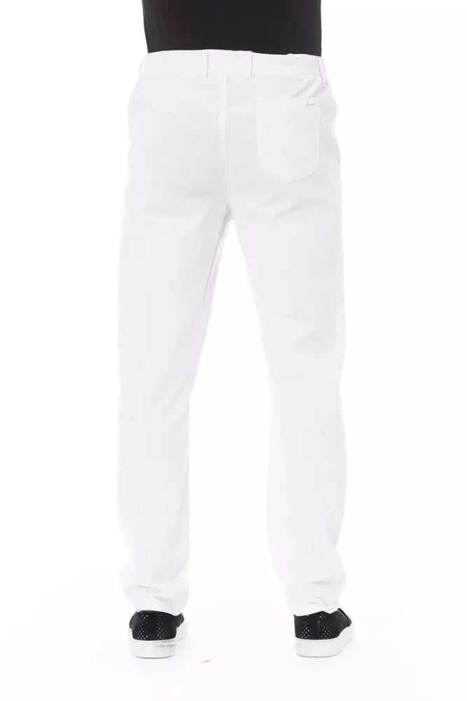 Jeans e pantaloni in cotone bianco