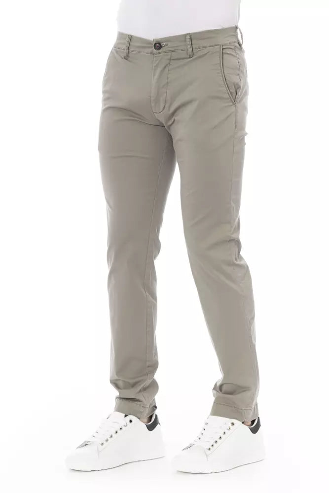 Baldinini Trend Beige Cotton Men Chino