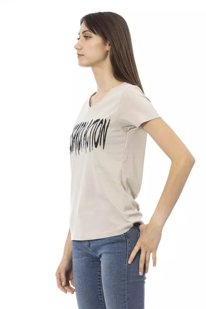 Beige Baumwoll-Tops und T-Shirt