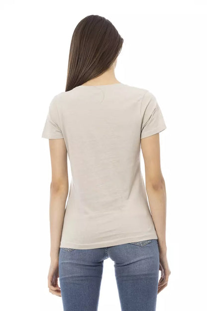 Beige Baumwoll-Tops und T-Shirt