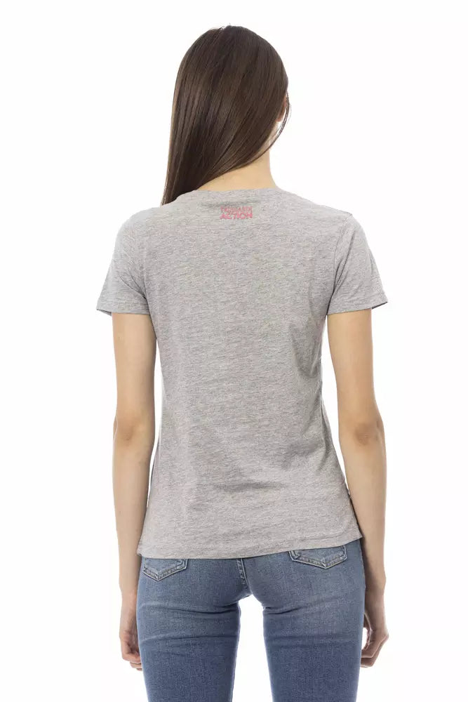 Gray Cotton Women's Top