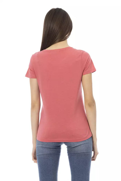 Top e maglietta in cotone rosa