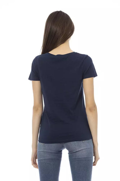 Top e maglietta in cotone blu