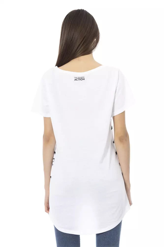 Top e maglietta in cotone bianco