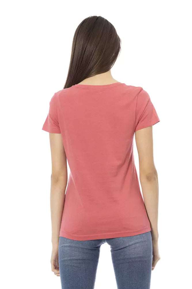 Top e maglietta in cotone rosa