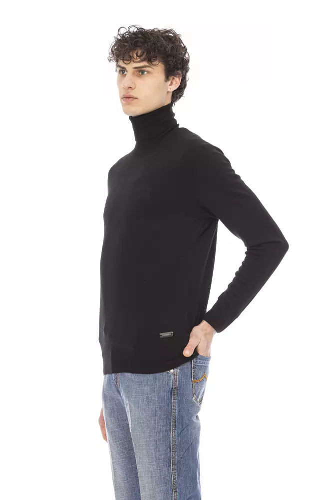 Eleganter Rollkragenpullover mit Monogramm-Akzent