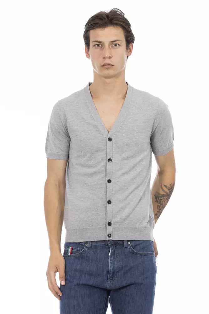 Maglione di cotone grigio