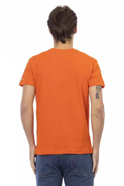 Orangefarbenes Baumwoll-T-Shirt