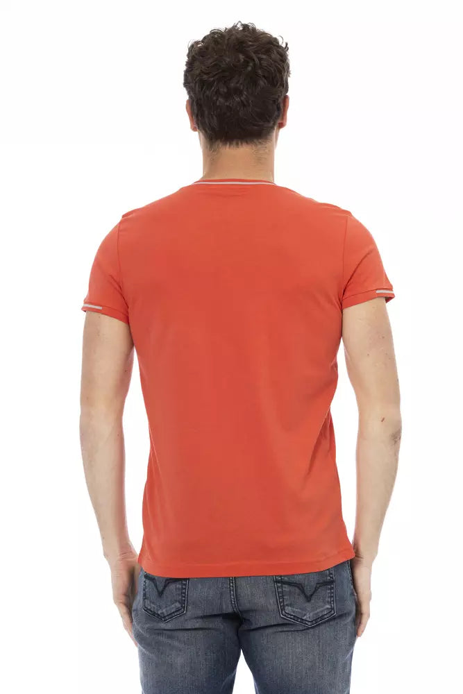 Orangefarbenes Baumwoll-T-Shirt