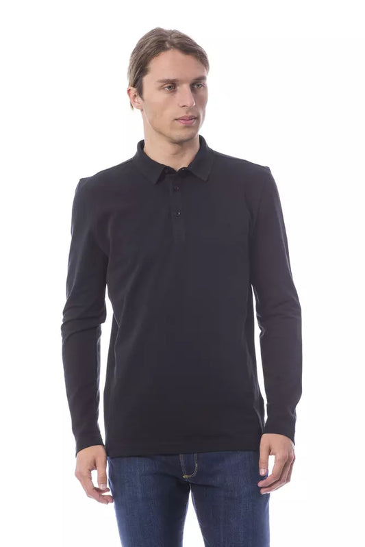 Polo in cotone nero