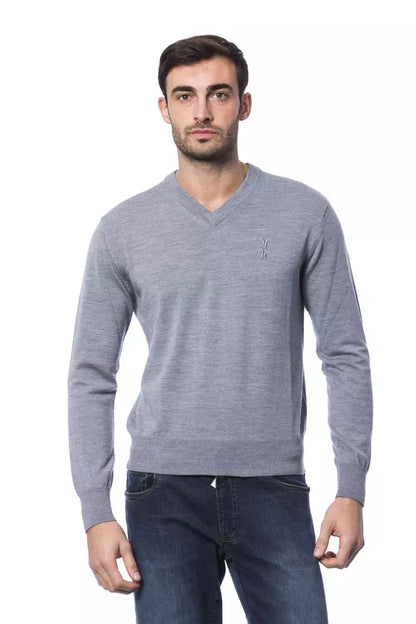 Maglione in lana merino grigia