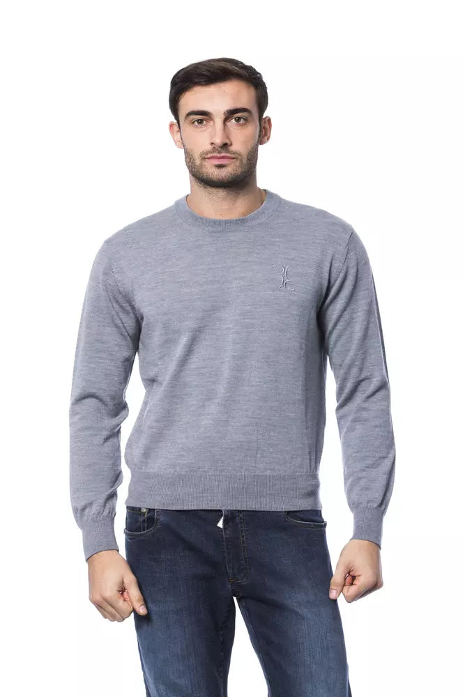 Maglione in lana merino grigia