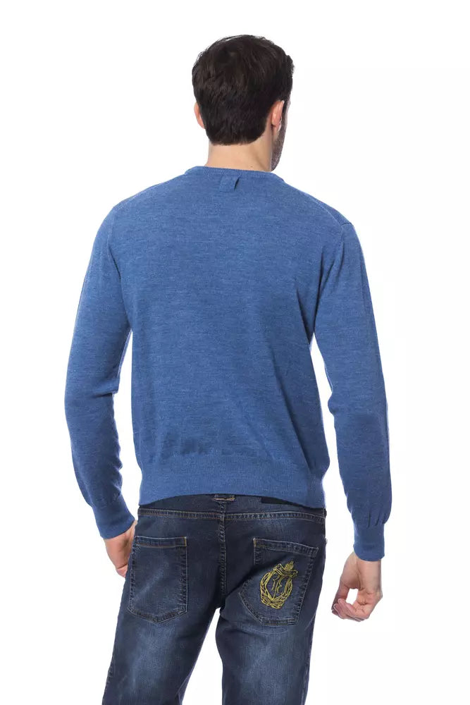 Maglione in lana merino blu