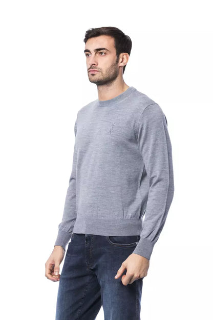 Maglione in lana merino grigia