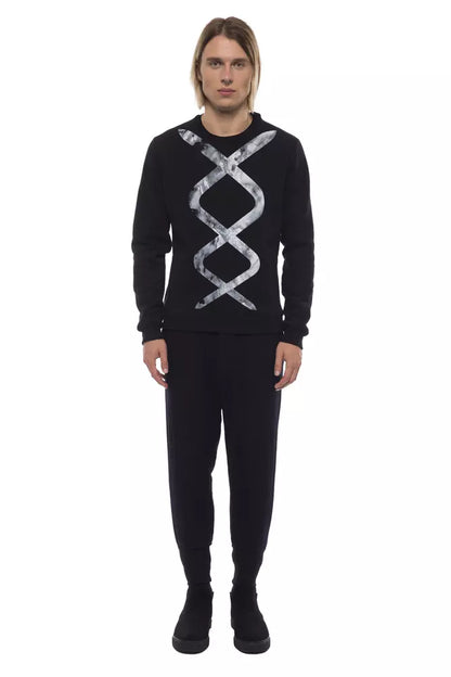 Nicolo Tonetto Black Cotton Men Sweater