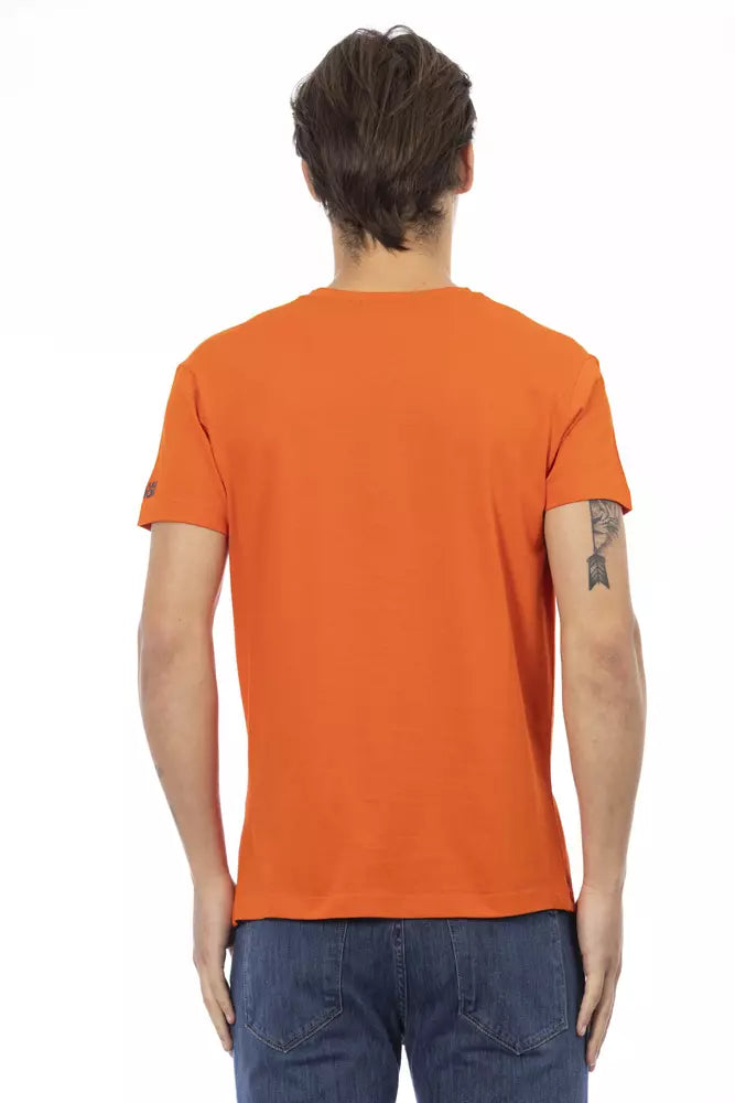 Orangefarbenes Baumwoll-T-Shirt