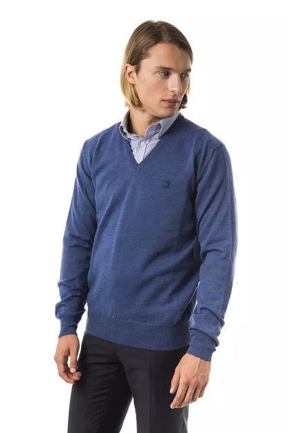 Pull en laine mérinos bleu