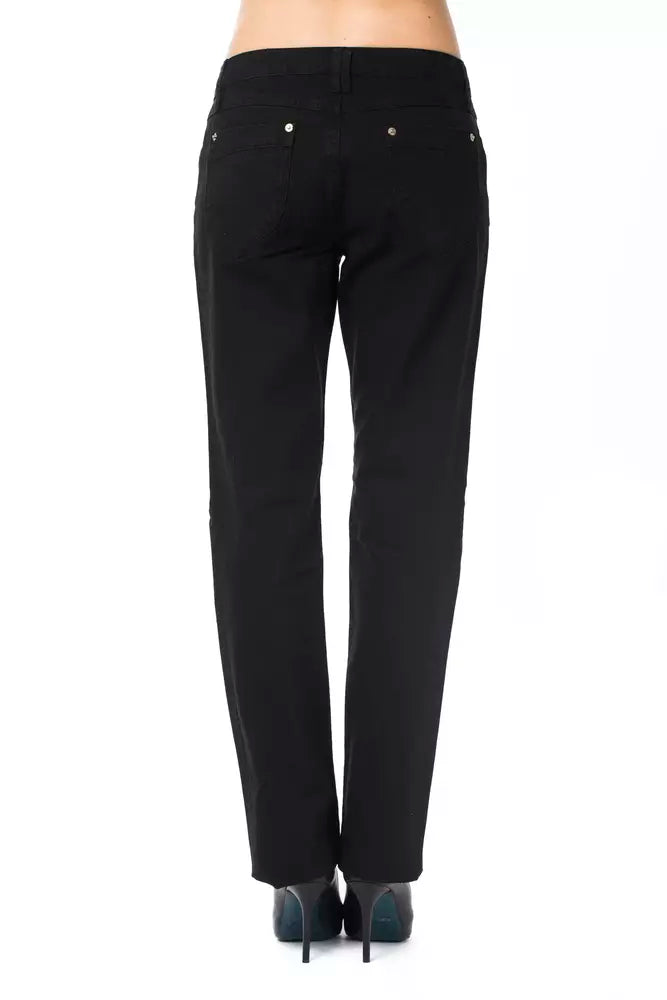 Ungaro Fever Elegante schwarze Hose aus Baumwollmischung