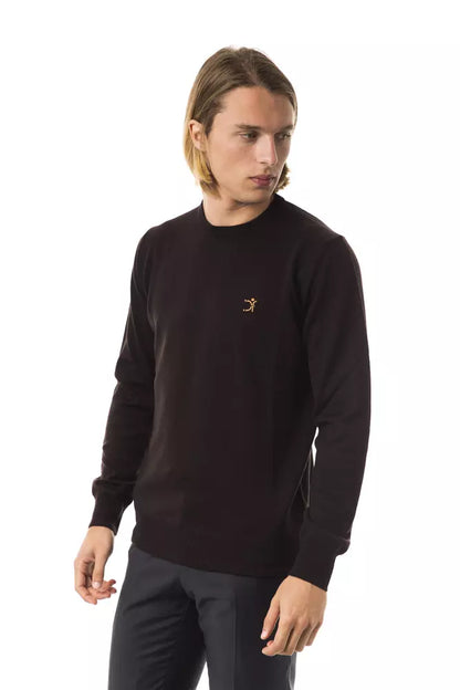 Pull en laine mérinos marron