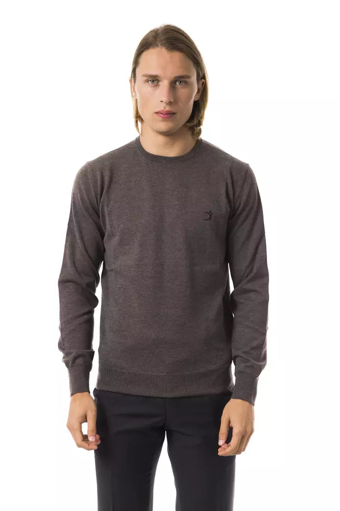 Grauer Pullover aus Merinowolle