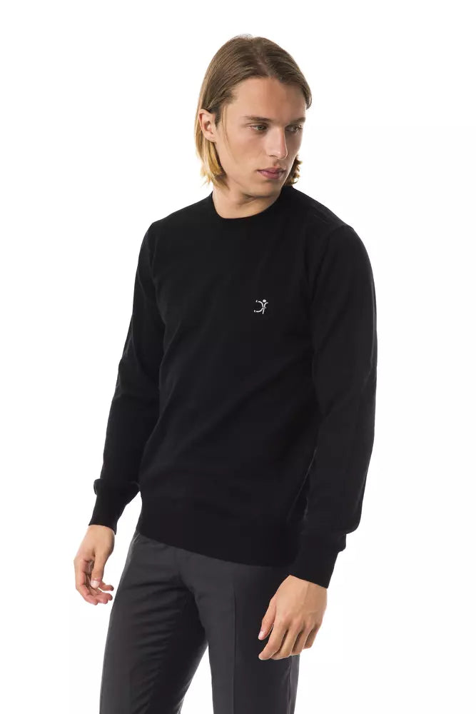 Maglione in lana merino nera