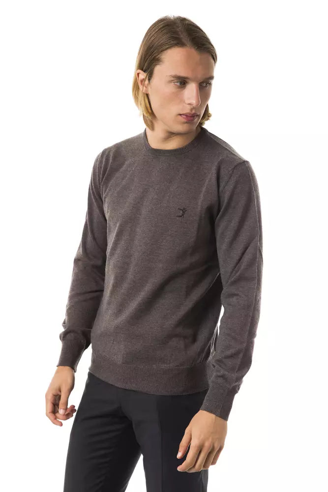 Grauer Pullover aus Merinowolle