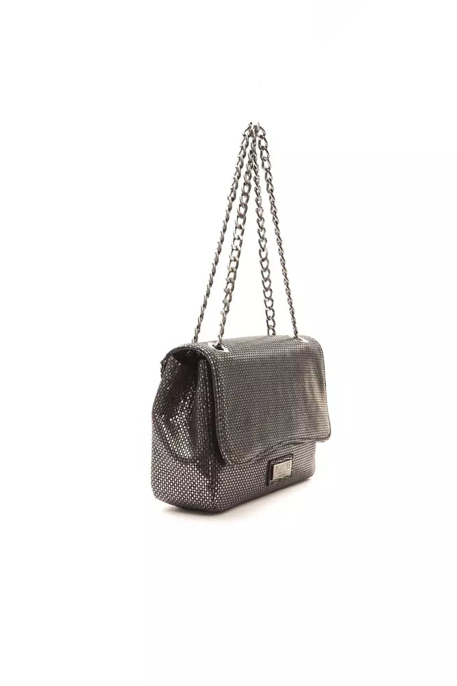 Sac bandoulière en cuir gris