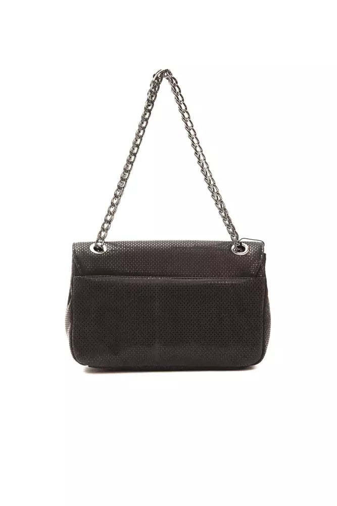 Sac bandoulière en cuir noir