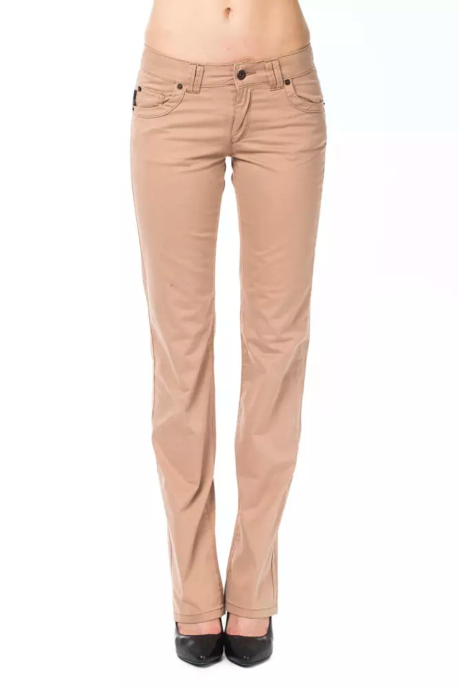 Schicke beige Regular Fit Hose für Damen