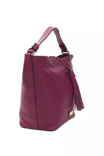 Borsa a tracolla in pelle bordeaux