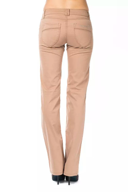 Schicke beige Regular Fit Hose für Damen